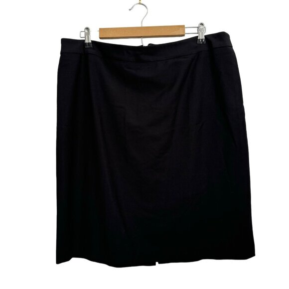 Black Talbots Womens Skirt Straight Size 16 Cotton Polyester Blend - Picture 2 of 11